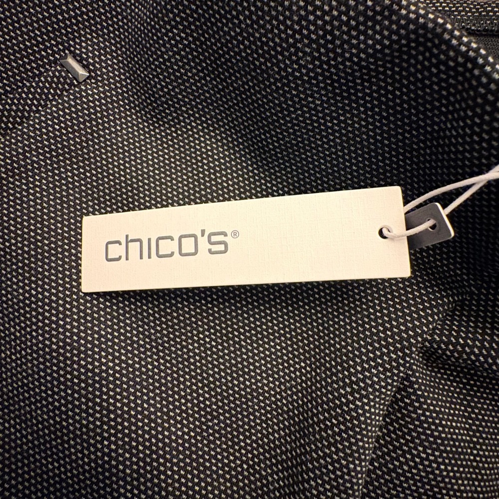 Chicos So Slimming 360 Juliet Ankle Pants Black White Trouser Size 2.5 US 14 NWT - Picture 8 of 16